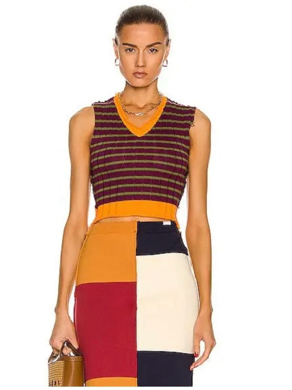 Marni Sleeveless V-Neck Knit Top Sz 4